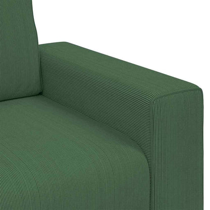 Sofá-luvas 140 cm tecido corduroy verde escuro