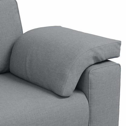 Sofá com almofada Cinzento-claro 219 x 77 x 82 cm tecido