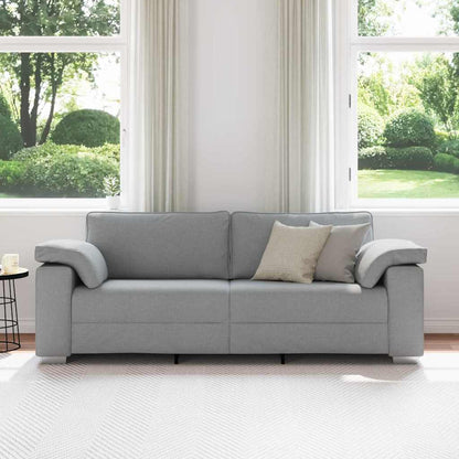 Sofá com almofada Cinzento-claro 219 x 77 x 82 cm tecido