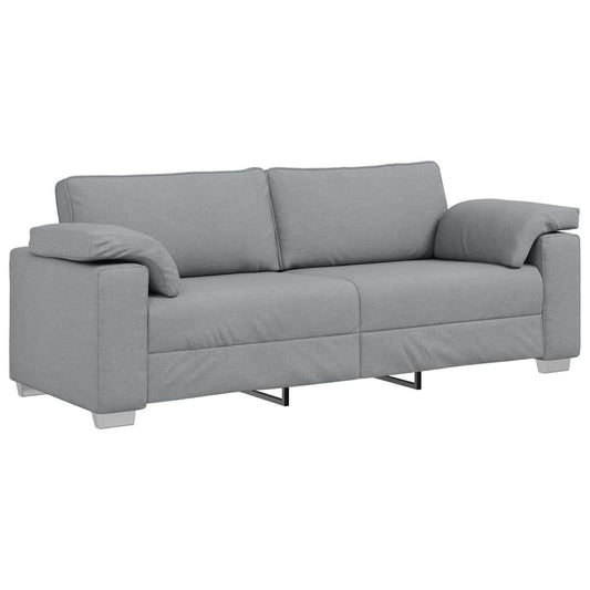 Sofá com almofada Cinzento-claro 219 x 77 x 82 cm tecido