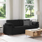 Sofá com almofada Preto 219 x 77 x 82 cm tecido