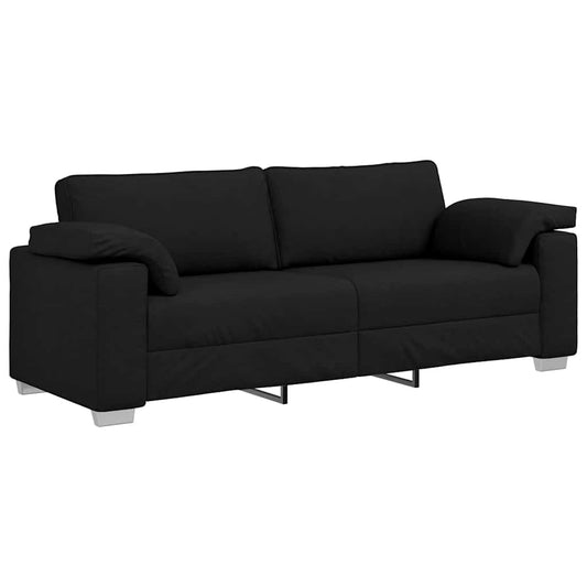 Sofá com almofada Preto 219 x 77 x 82 cm tecido
