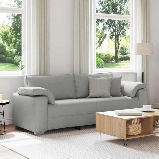 Sofá com almofada Cinza Nuvem 219 x 77 x 82 cm tecido