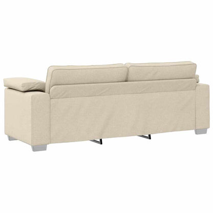 Sofá com almofada com travesseiro Bege 219 x 77 x 82 cm Linho