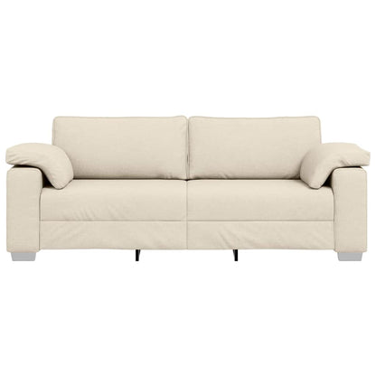 Sofá com almofada com travesseiro Bege 219 x 77 x 82 cm Linho