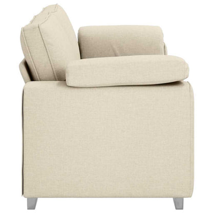 Sofá com almofada com travesseiro Bege 219 x 77 x 82 cm Linho