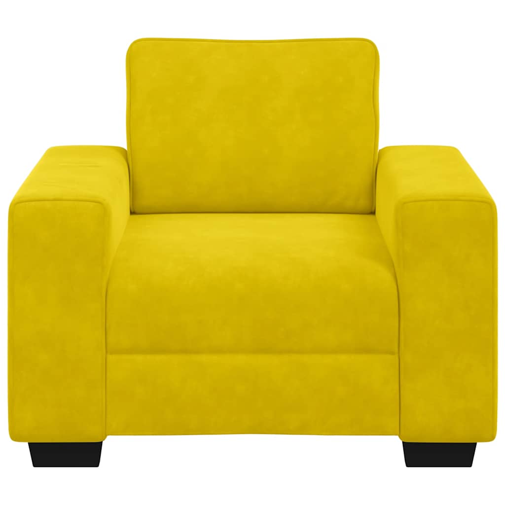 Poltrona veludo amarelo
