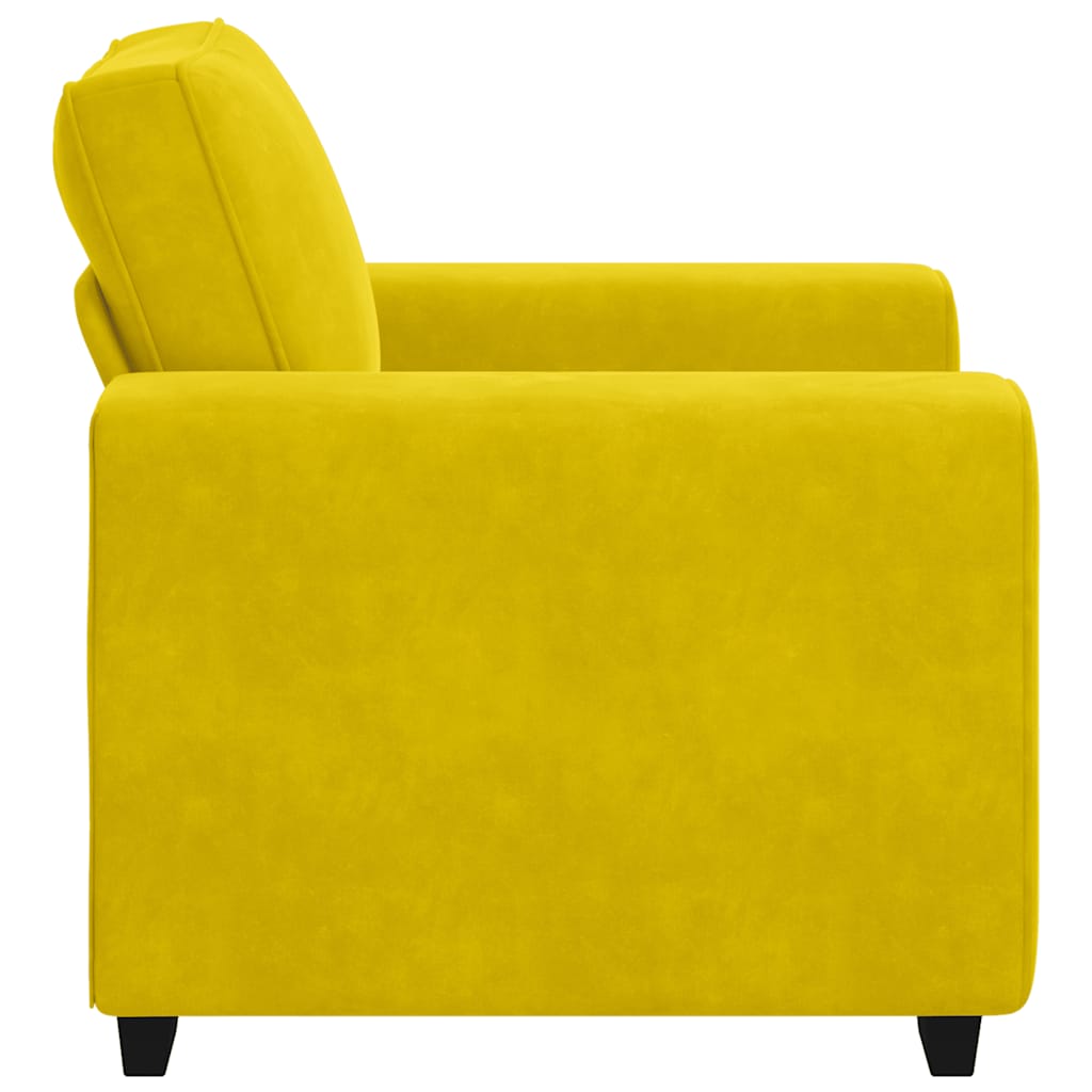 Poltrona veludo amarelo