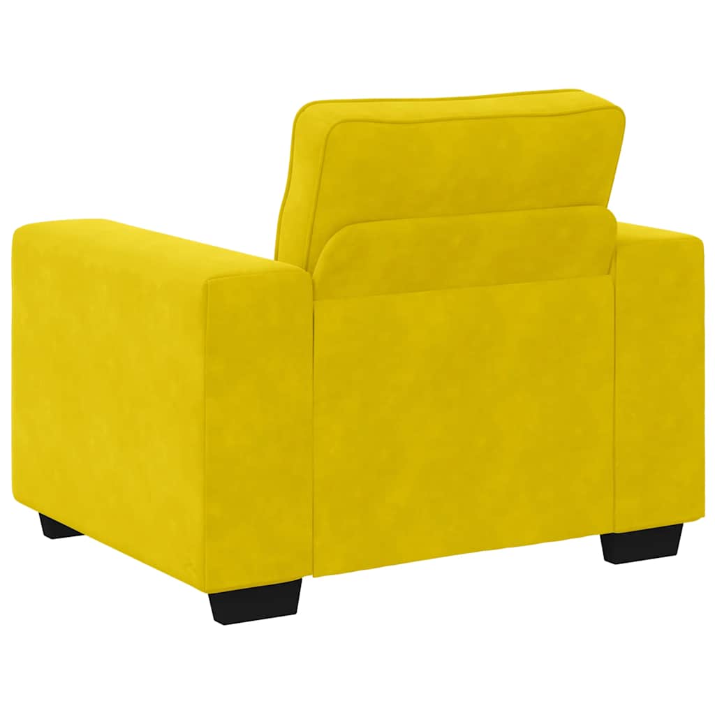 Poltrona veludo amarelo