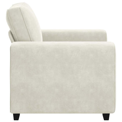 Poltrona veludo creme