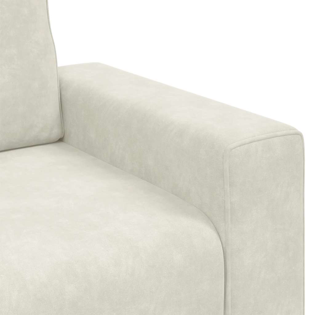 Poltrona veludo creme