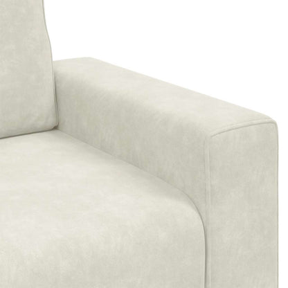 Poltrona veludo creme