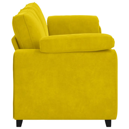 Sofá de 3 lugares 178 cm veludo amarelo