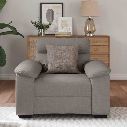 Poltrona tecido cinzento-acastanhado