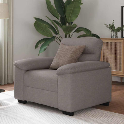 Poltrona tecido cinzento-acastanhado