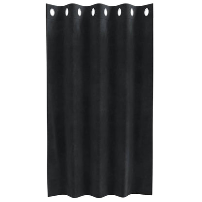 Cortinas com cortinas 2 pcs Preto 140 x 140 cm Veludo
