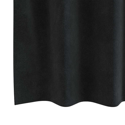 Cortinas com cortinas 2 pcs Preto 140 x 225 cm Veludo
