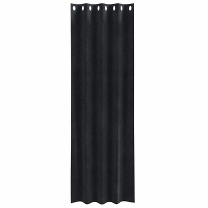 Cortinas com cortinas 2 pcs Preto 140 x 225 cm Veludo