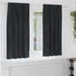 Cortinas com cortinas 2 pcs Preto 140 x 175 cm Veludo