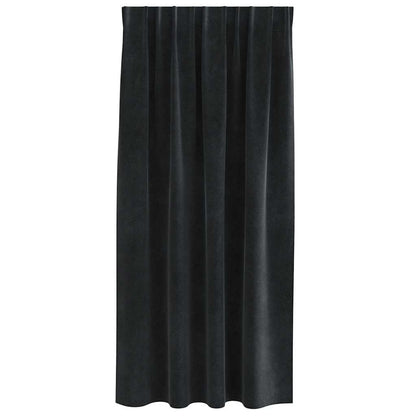 Cortinas com cortinas 2 pcs Preto 140 x 175 cm Veludo