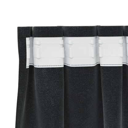 Cortinas com cortinas 2 pcs Preto 140 x 245 cm Veludo