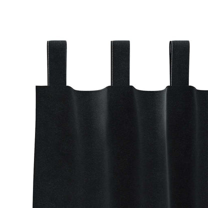 Cortinas com cortinas 2 pcs Preto 140 x 225 cm Veludo