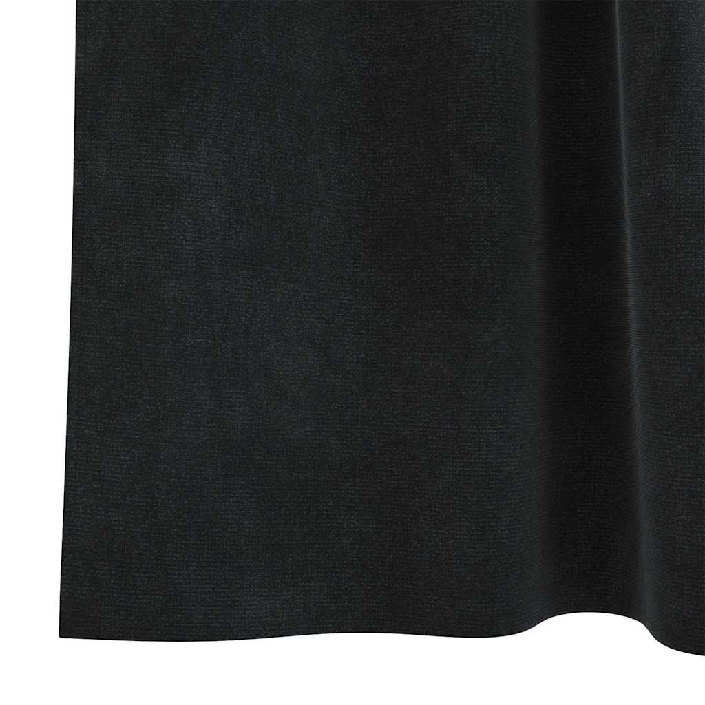Cortinas com cortinas 2 pcs Preto 140 x 225 cm Veludo