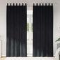 Cortinas com cortinas 2 pcs Preto 140 x 225 cm Veludo
