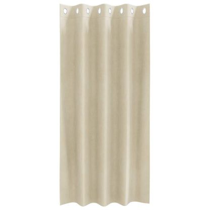Cortinas com cortinas 2 pcs Creme 140 x 175 cm Veludo
