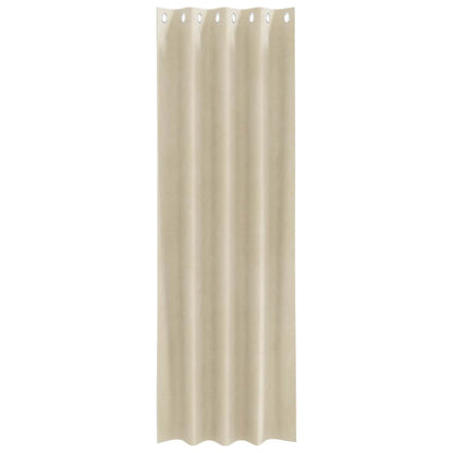 Cortinas com cortinas 2 pcs Creme 140 x 225 cm Veludo