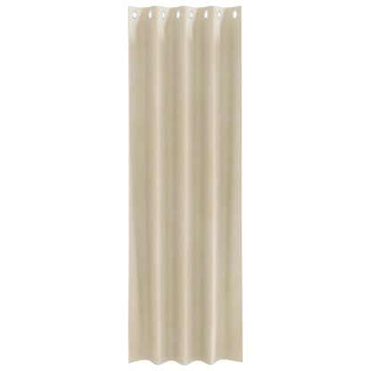 Cortinas opacas 2 pcs Creme 140 x 245 cm Veludo