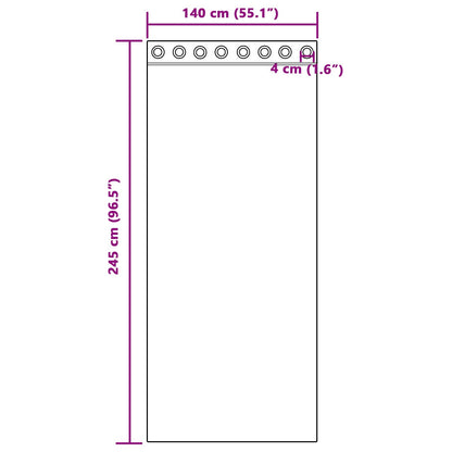 Cortinas opacas 2 pcs Creme 140 x 245 cm Veludo