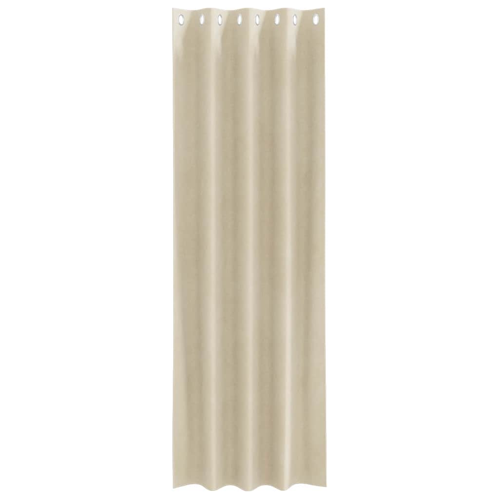 Cortinas com cortinas 2 pcs Creme 140 x 260 cm Veludo