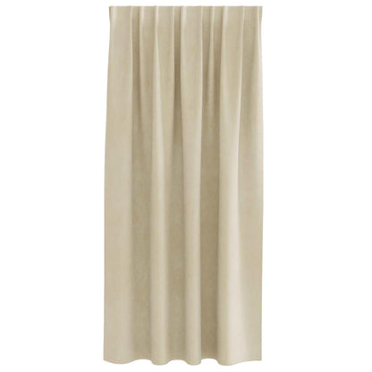 Cortinas com cortinas 2 pcs Creme 140 x 175 cm Veludo