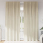 Cortinas com cortinas 2 pcs Creme 140 x 245 cm Veludo