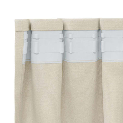 Cortinas com cortinas 2 pcs Creme 140 x 260 cm Veludo
