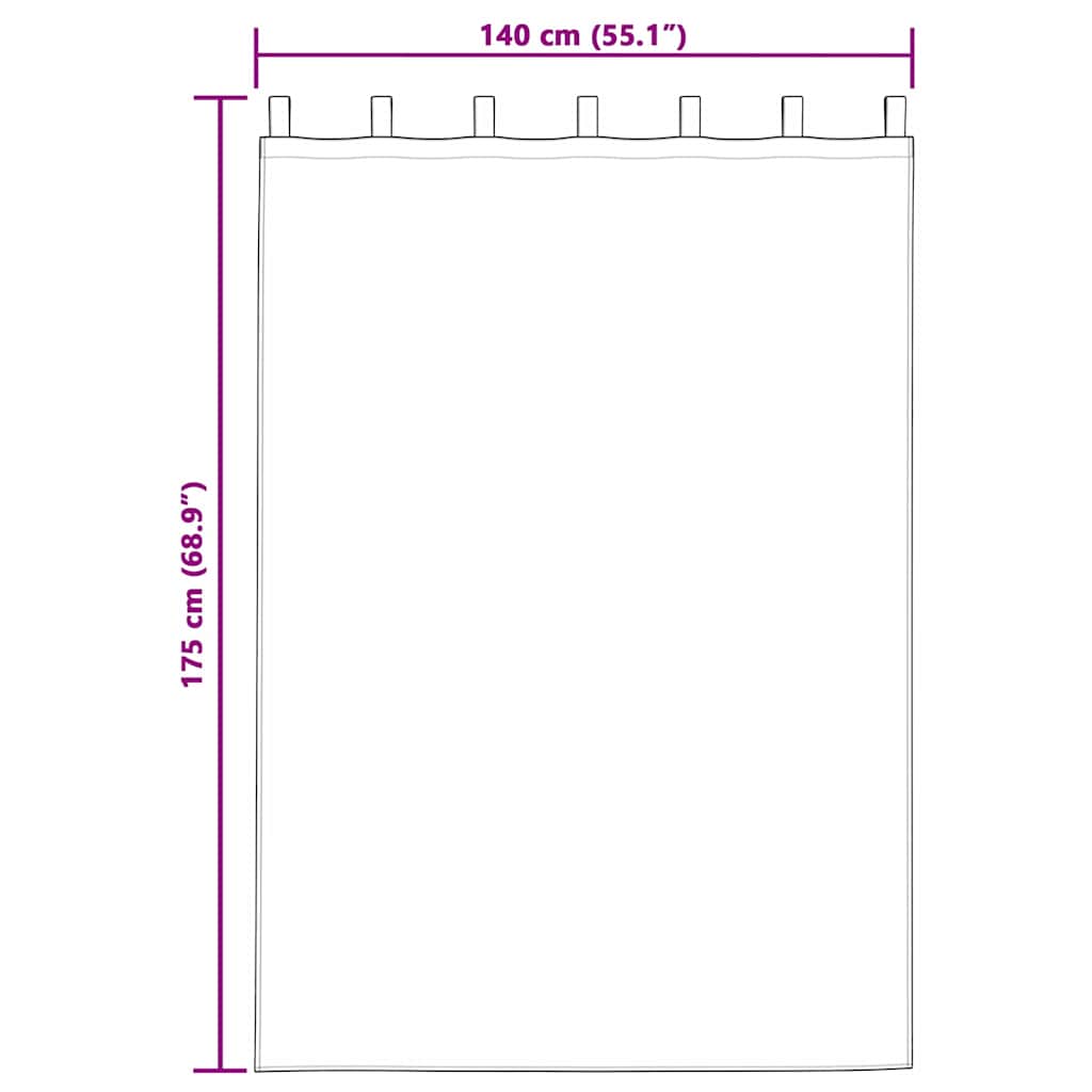 Cortinas com cortinas 2 pcs Creme 140 x 175 cm Veludo