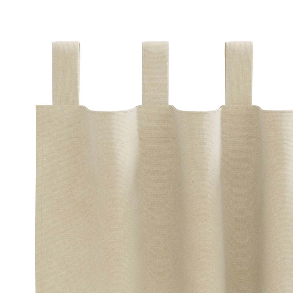 Cortinas com cortinas 2 pcs Creme 140 x 225 cm Veludo