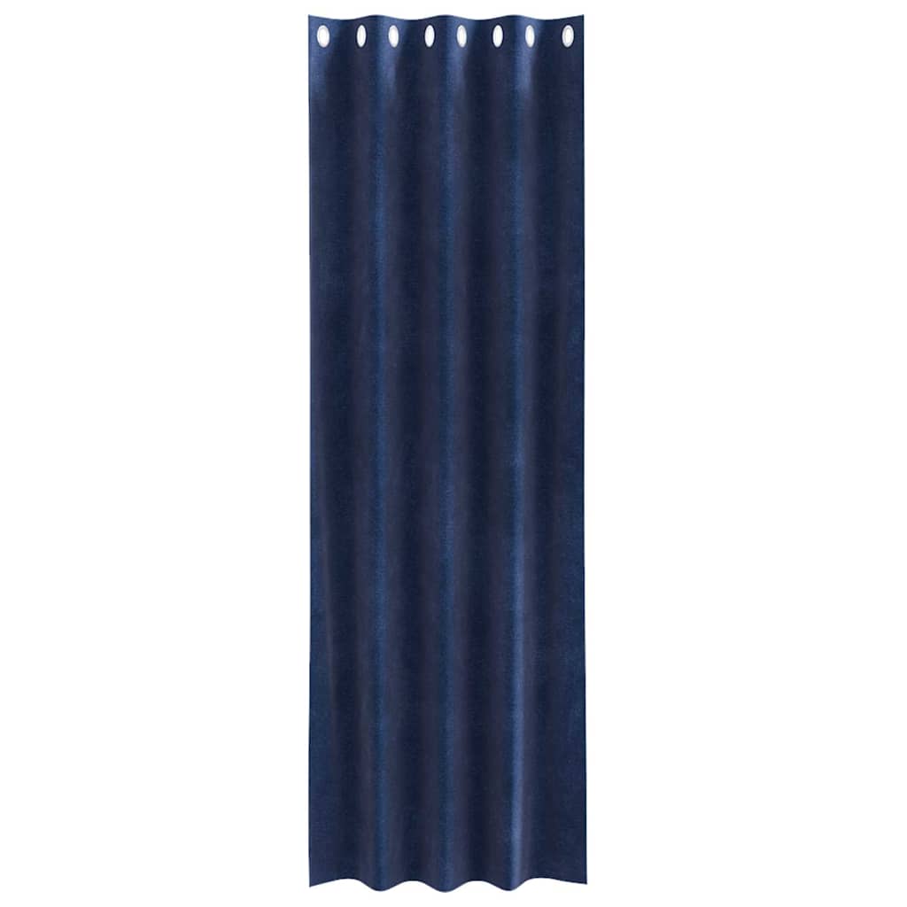 Cortinas com cortinas 2 pcs Azul escuro 140 x 225 cm Veludo
