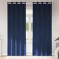 Cortinas com cortinas 2 pcs Azul escuro 140 x 245 cm Veludo