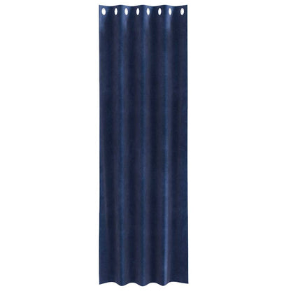 Cortinas com cortinas 2 pcs Azul escuro 140 x 245 cm Veludo