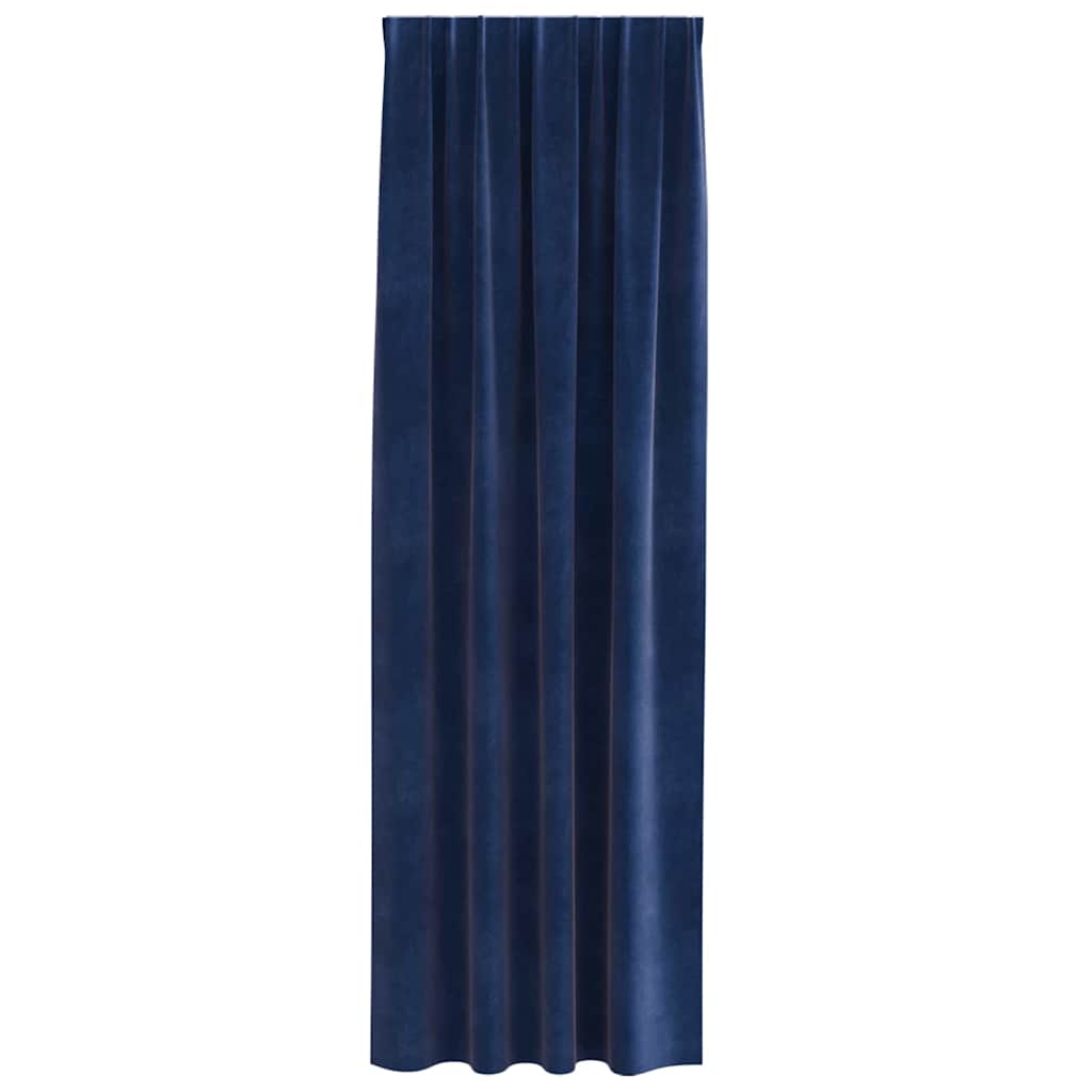 Cortinas com cortinas 2 pcs Azul escuro 140 x 225 cm Veludo