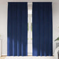 Cortinas com cortinas 2 pcs Azul escuro 140 x 245 cm Veludo