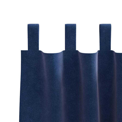 Cortinas com cortinas 2 pcs Azul escuro 140 x 245 cm Veludo