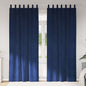Cortinas com cortinas 2 pcs Azul escuro 140 x 245 cm Veludo