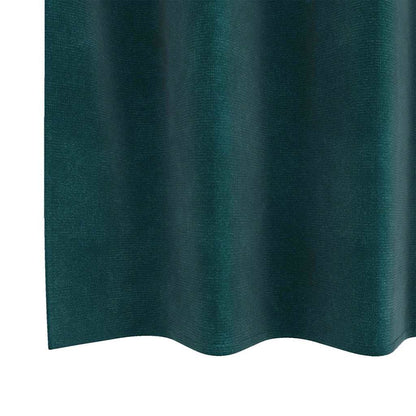 Cortinas opacas 2 pcs Verde Escuro 140 x 225 cm Veludo