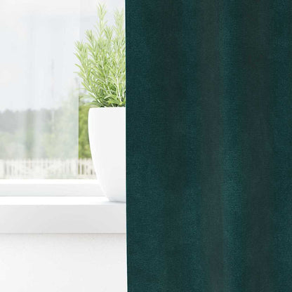 Cortinas opacas 2 pcs Verde Escuro 140 x 225 cm Veludo