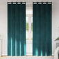 Cortinas opacas 2 pcs Verde Escuro 140 x 225 cm Veludo