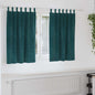 Cortinas com cortinas 2 pcs Verde Escuro 140 x 140 cm Veludo