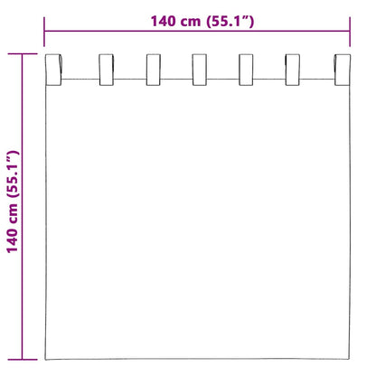 Cortinas com cortinas 2 pcs Verde Escuro 140 x 140 cm Veludo